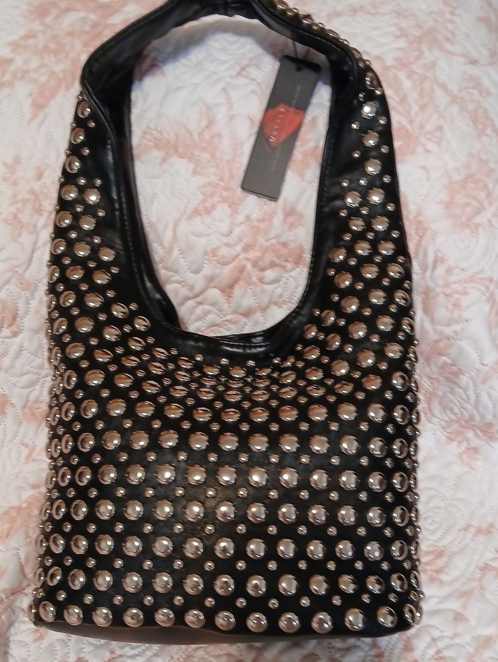 Black Studded Shoulder Bag